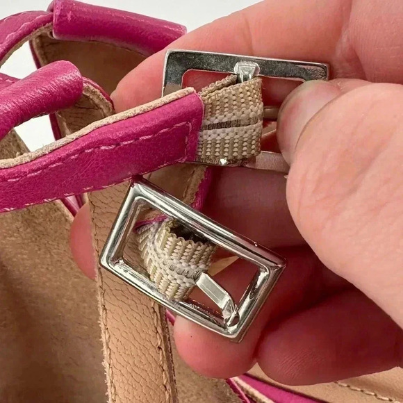 Lewit Alesia womens flats size 39 pink fuchsia Italian leather pointy toe dorsay - Picture 6 of 15